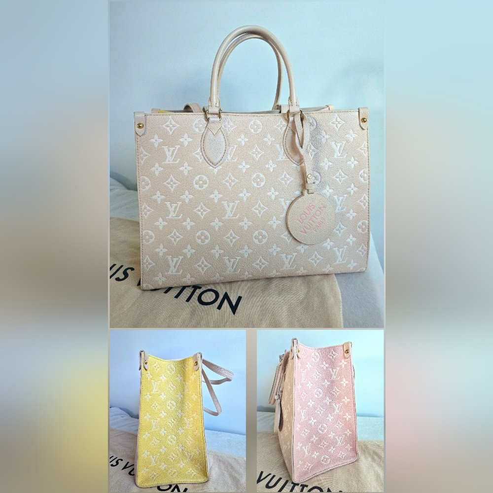 AUTHENTIC Louis Vuitton OnTheGo MM Limited Edition Spring In The City Empreinte